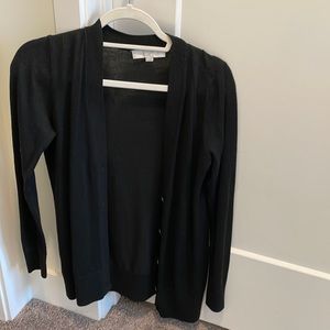Loft size small black cardigan.